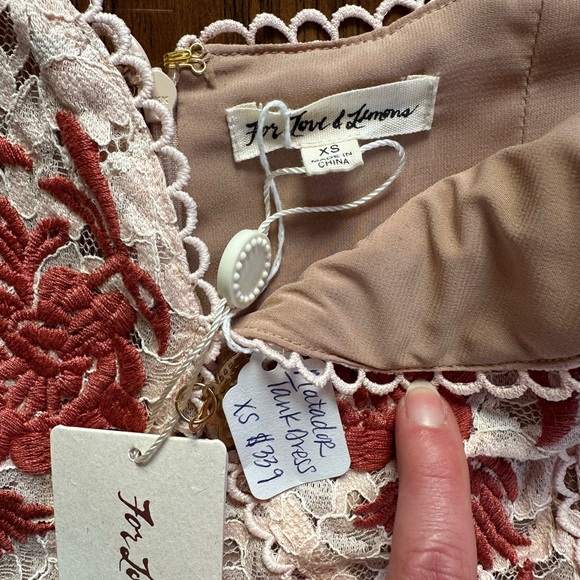 NWT For Love And Lemons “Matador Tank Dress” Melon - XS - Picture 6 of 9